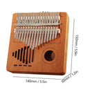 Kalimba 17 Key Thumb Piano Finger Mbira for Music Lover w/ Bag Accessories