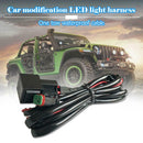 6.6ft Offroad LED Work Light Bar Wiring Loom Harness Relay Fuse Kit 40A 12V A