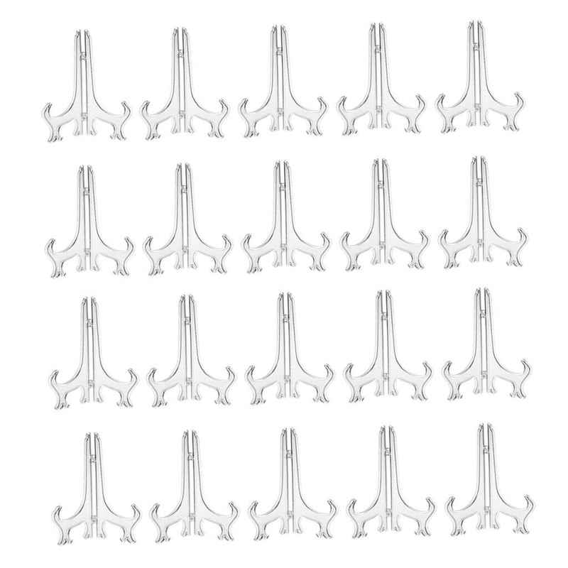 80xClear Plastic Easels Or Decorative Stand/Plate  Display Pictures 3"