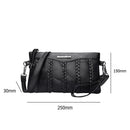 Leather Envelope Bag Women Shoulder Crossbody Handbag Solid Color Money Purse