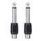 4pcs RCA/AV Female to 6.35mm 1/4 Inch Male Mono Audio Adapters Connecters A