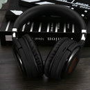 TM-061 Bluetooth Headphones w/ Mic LED Light FM Radio TF Card Slot (Black) A