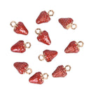 10Pcs/t Enamel Alloy Strawberry Charms Pendant Jewelry DIY Making Cra Gi^SE