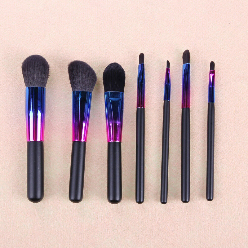 7pcs/set New Colorful Makeup Brushes Facial Makeup Cosmetics Brushes Set A
