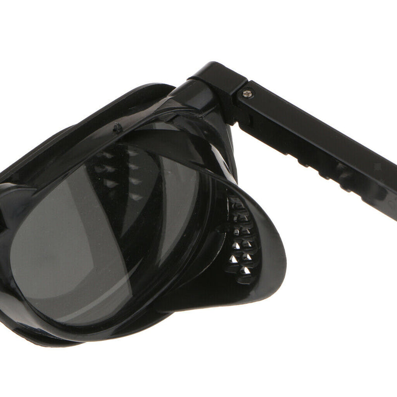 Black Welding Soldering Safety Goggles Flip Up Eye Dual Lens Protection Glasses