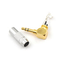 3.5mm 3 Pole Male Plug Solder Jack Audio Adapter Connector 90 Degree  JR