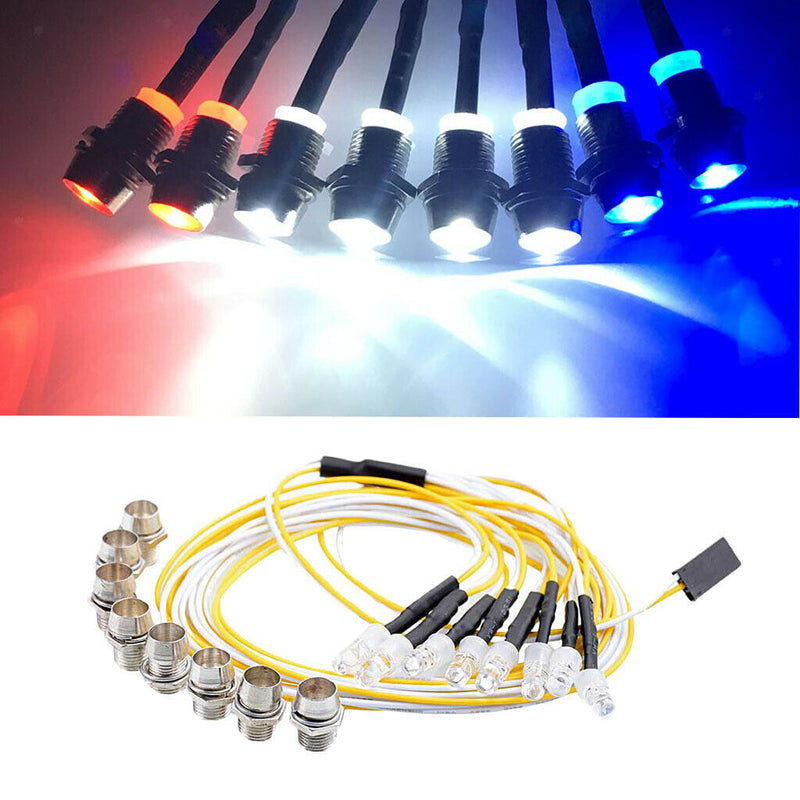 5mm LED Light Night Bright Headlight Lamp for 1/5 1/8 1/10 1/12 1/16 RC Car