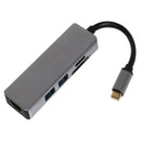 Gray USB-C Type-C To HDMI SD TF USB3.1 Adapter Cable Hi- For Macbook PC