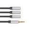 3.5mm Audio Splitter Cable 3.5mm TRS Plug Male to 3x 1/8 Jack Female 1ft