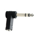 3.5mm Female to 6.35mm 1/4inch Male R Angle Headphone Audio Adapter Plug, New