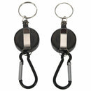 2 PCS BADGE REEL - RETRACTABLE RECOIL YOYO SKI PASS ID CARD HOLDER KEY CHAI B3Z7