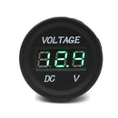 Car Motorcycle Waterproof LED Digital Display Voltmeter 12V-24V DC (Green) C3Z4
