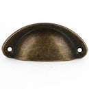 40Pcs Retro style Brass Cup Shell Cupboard Drawer Cabinet Pull Handle Bronze