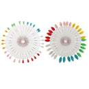 60pcs Dressmaking Sewing Head Pins w Wheel for Dressmaking Scarf Hijab Craft
