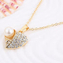 Women Heart Jewelry Set Diamond Jewelry Set Sweater Necklace Earrins