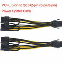 PCI-E 6-pin to 2x 6+2-pin (6-pin/8-pin) Power Splitter Cable PCIE PCI Design AU