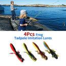4Pcs/Lot Soft Fishing Lure 3.7g / 8cm Tadpole Soft Fishing Bait With Fishy  W6H3