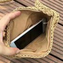 Straw Crossbody Bag Women Weave Shoulder Bag Round Summer Beach Purse and H