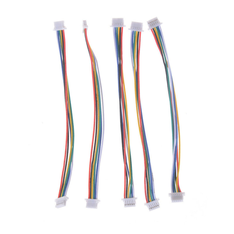 5 x Mini Micro SH 1.0mm 6-Pin JST Double Connector Plug Wires Cables 100MM B Bj