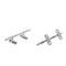 2PACKS 316 Stainless Steel Deck Dock Sleek Line Rope Cleat 5" for Boat/Yacht