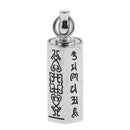 Stainless Steel  Six Words of Mantra Prayer Buddhist Charms Memorial Pendant