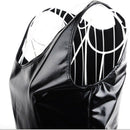 Women's Synthetic Leather Metallic Clubwear Mini Dress Black U3E2
