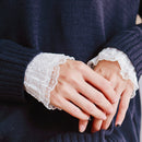 Women Bracelet Bridal Drop Flower White Lace Arm Warmer Cuff Sweet Wristband