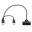 SATA 7+15 Pin 22Pin to USB 2.0 Cable Adapter for 2.5 inch Laptop HDD SSD A