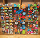 5x Cartoon Bubble Stickers Transport Cars Kids Bubble Stickers Christmas Gift FT