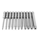 11Pcs 75mm S2 Magnetic Torx Head Drill Screwdriver Bits Hand Tool Kit Set