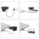 Waterproof MTB Bike USB Recharge Front Handlebar Light +Rear Tail Lights