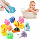13Pcs Cute Soft Rubber Float Sqeeze Sound Baby Kids Animals Washing Toys. K8Y6