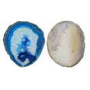 2 Pieces Colorful 80-100mm Agate Quartz Crystal Slices Coaster Home Ornament