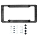 Carbon Fiber License Plate Frames Cover for Front Rear Bracket with Screws A