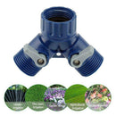 Two-way Garden Hose 3/4" Water Tap Splitter Connector Y Control Water Valve New/