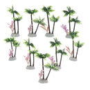 10pcs Artificial Coconut Tree Creative Scenery Decoration for   Tank Home