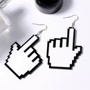 Creative White and Black Hands Charm Drop Dangle Earrings Women Jewelry Gift Hot