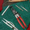 2 Pcs Wide Flat Band Hose Clamp Plier & Cross Slotted Jaw Pliers