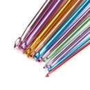 11pc/Set 10.6" Aluminum TUNISIAN AFGHAN Crochet Hook Knit Needles 2-8mm adg