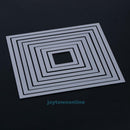 8pcs Square Cutting Dies Stencils DIY Embossing Scrapbook Paper Card Album Decor