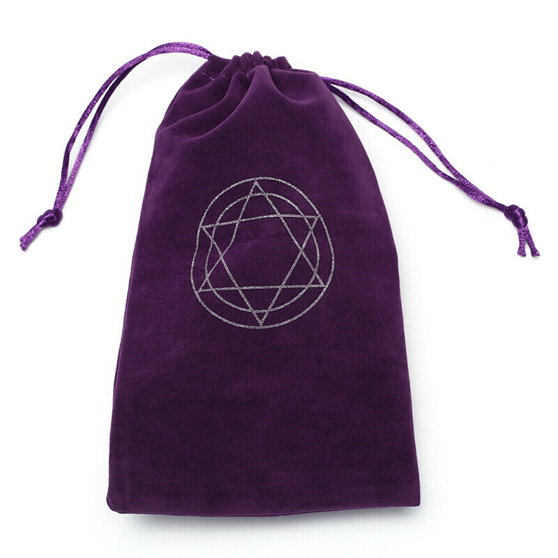 Special Velvet Tarot Card Set Storage Bag Six-Pointed Star Pattern  M&