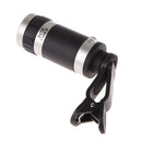 Universal 8X Zoom HD Optical Lens Telescope for Mobile Phone Camera Silvery