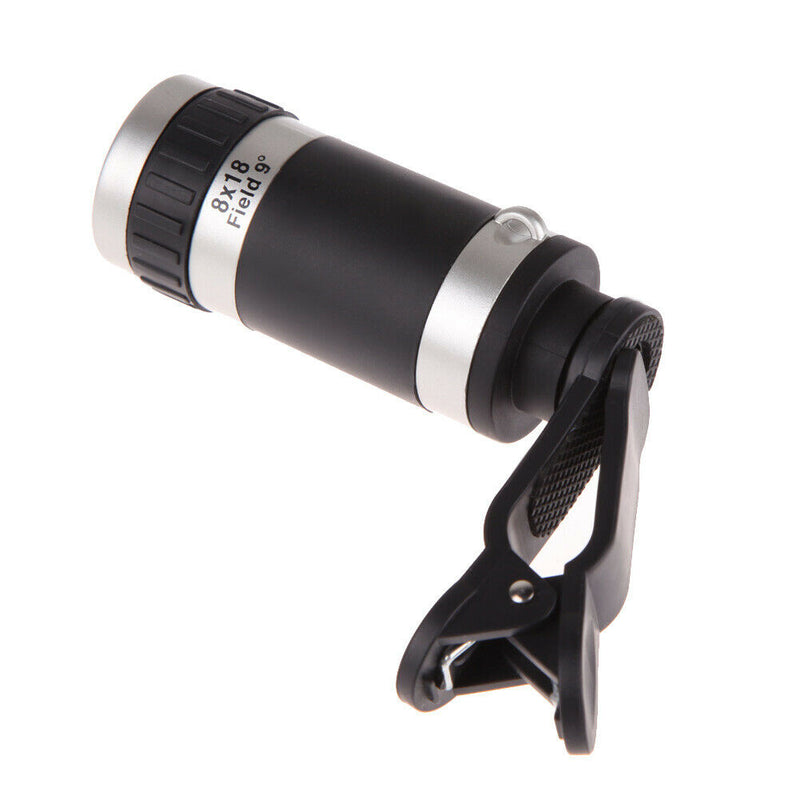 Universal 8X Zoom HD Optical Lens Telescope for Mobile Phone Camera Silvery