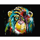 Frameless DIY Oil Painting  Colorful Orangutan Paint By Numbers for Beginners GN