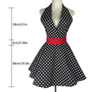 Women Cotton Dot Fashion Sexy Maid Fancy Dress Costume Apron Outfit Home Hotel
