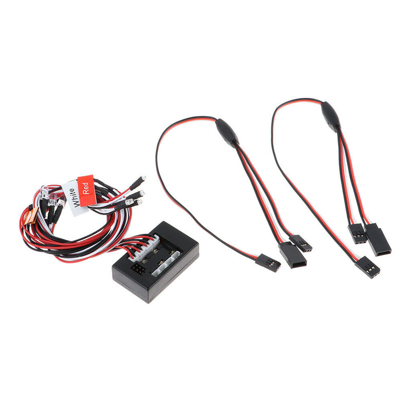 8 LED Light Kit 2 White 2 Red 4 Orange for 1/10 1/8 Traxxas HSP Redcat Axial