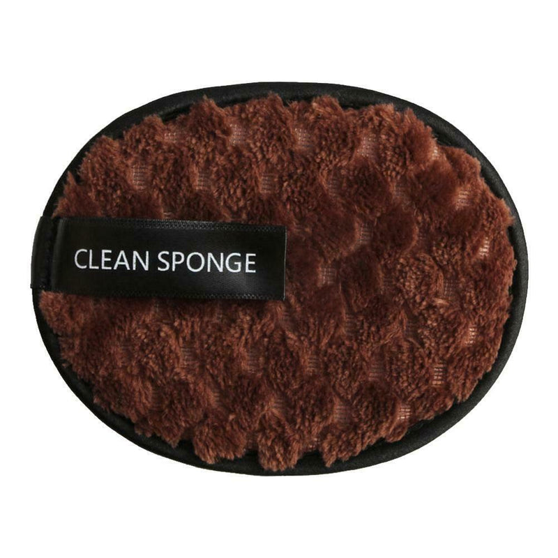 Microfiber Pads Remover Face Cleansing Towel Makeup Cosmetic Puff (Brown)