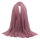 2 Pcs Fashion Soft Cotton Long Scarf Plain Hijab Jewish Head Scarves Wrap