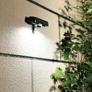 Solar Motion Sensor Wall Light Waterproof 12 LED Garden Street Lamp (Black) A