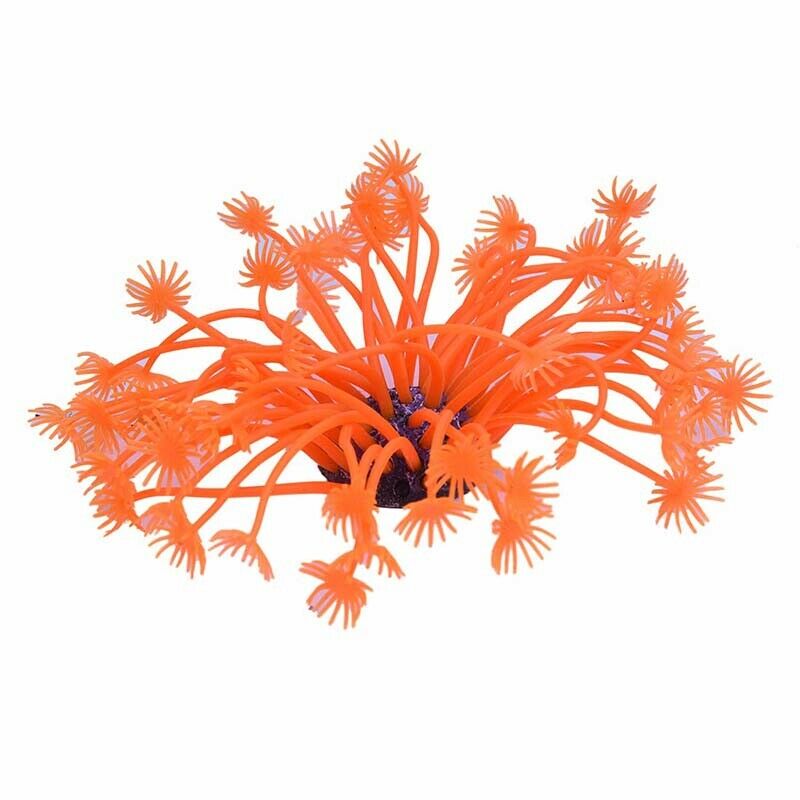 Artificial coral Orange Plastic Deco Aquarium 4cm B2G2